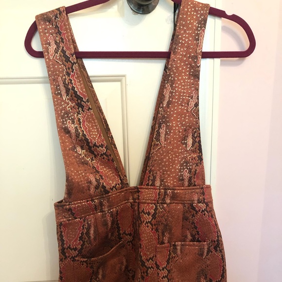Molly Green Keepan Snakeskin Romper in Rust - Picture 2 of 4